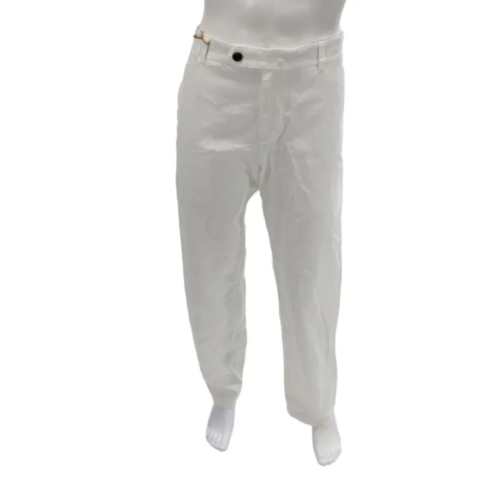 Brooks Brothers Mens White Chino Pants 100% Cotton Button Size L